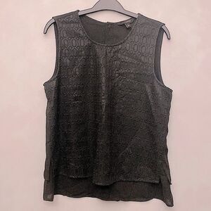 Banana Republic Black sleeveless blouse with lace front detail